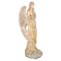Clayre & Eef Decoratie Beeld Engel 28x22x71 cm Beige Keramiek