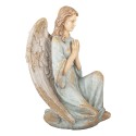 Clayre & Eef Decoratie Beeld Engel 34x36x55 cm Beige Keramiek