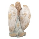 Clayre & Eef Decoratie Beeld Engel 34x36x55 cm Beige Keramiek