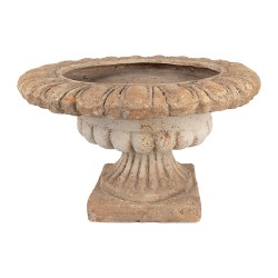 Clayre & Eef Plantentafel 35x35x92 cm Beige Keramiek