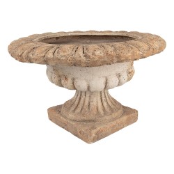 Clayre & Eef Plantentafel 35x35x92 cm Beige Keramiek
