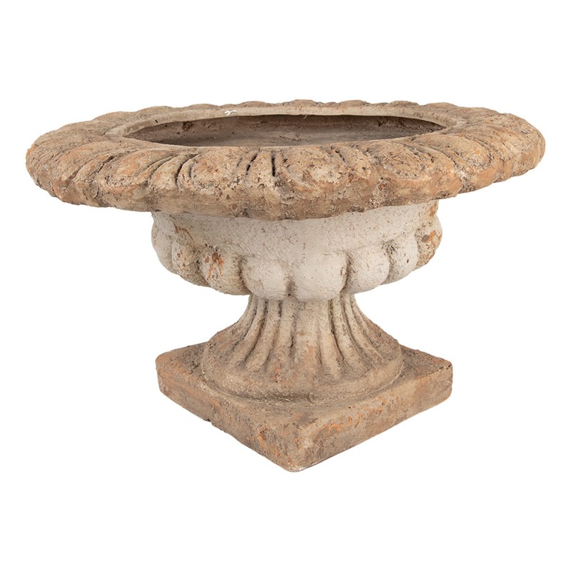 Clayre & Eef Plantentafel 35x35x92 cm Beige Keramiek