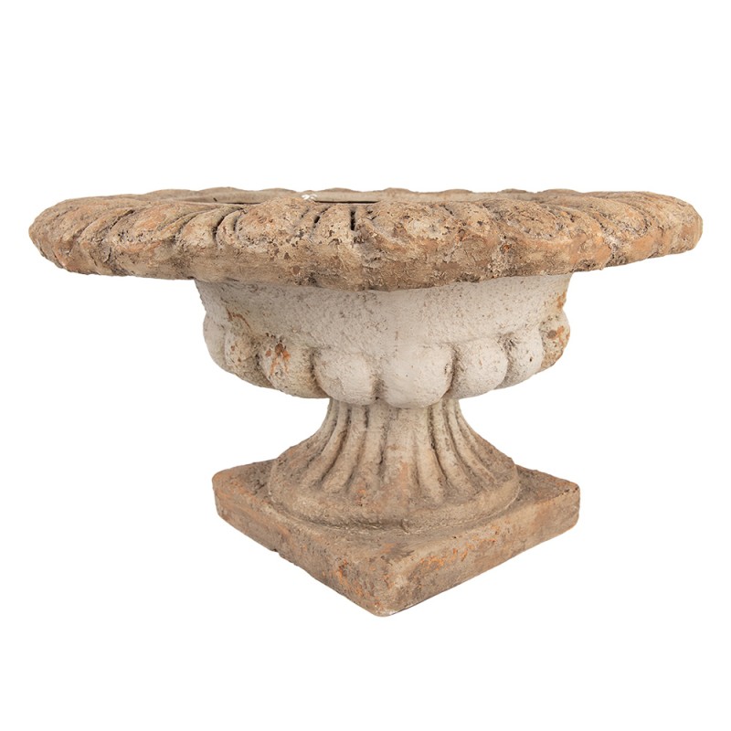 Clayre & Eef Plantentafel 35x35x92 cm Beige Keramiek