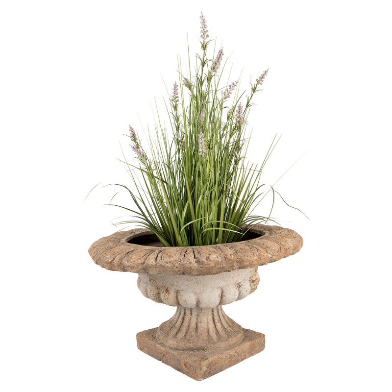 Clayre & Eef Plantentafel 35x35x92 cm Beige Keramiek