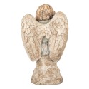 Clayre & Eef Decoratie Beeld Engel 32x23x56 cm Beige Keramiek