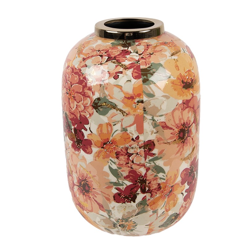 Clayre & Eef Vaas Ø 17x25 cm Beige Metaal