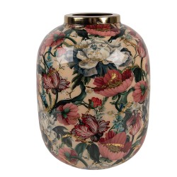 Clayre & Eef Vaas Ø 17x22 cm Beige Metaal
