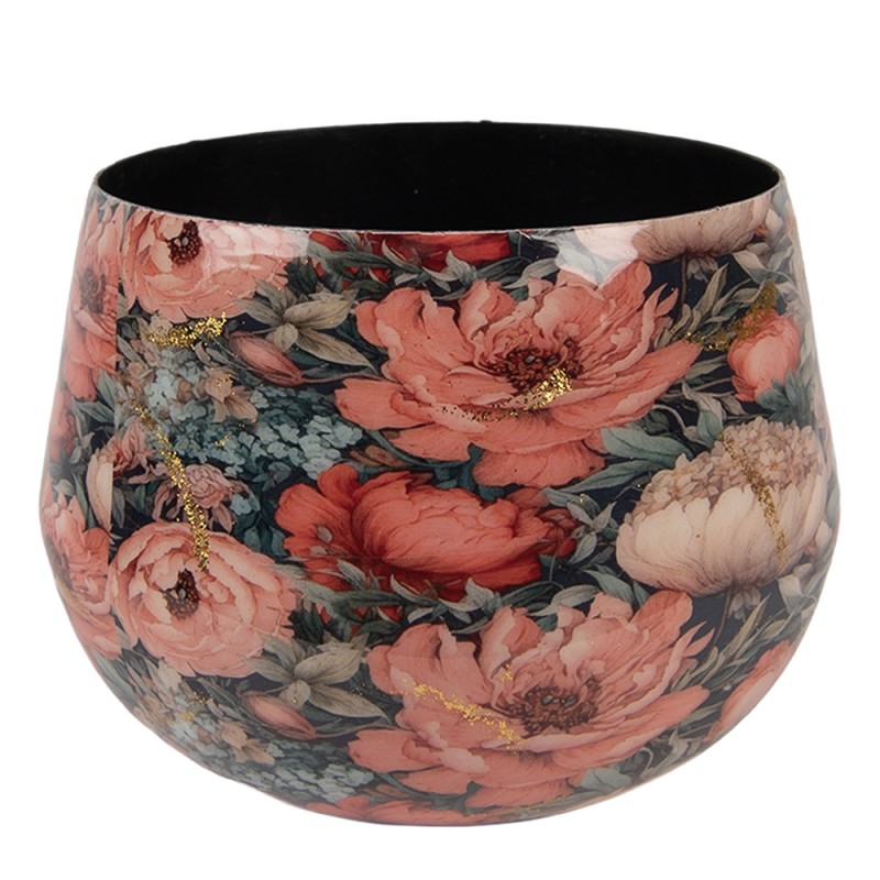 Clayre & Eef Vaso Ø 13x10 cm Rosa Metallo