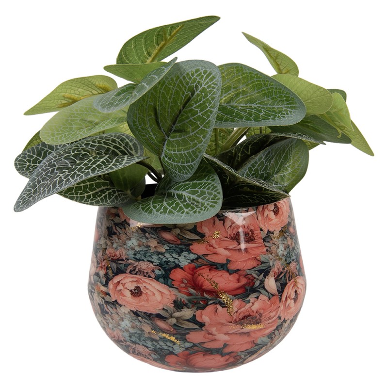 Clayre & Eef Vaso Ø 13x10 cm Rosa Metallo