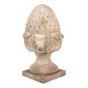 Clayre & Eef Decoratie Ornament Dennenappel 27x27x45 cm Beige Keramiek