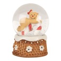 Clayre & Eef Palla di neve Ø 5x7 cm Marrone Vetro