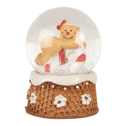 Clayre & Eef Palla di neve Ø 5x7 cm Marrone Vetro