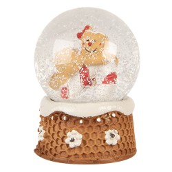 Clayre & Eef Palla di neve Ø 5x7 cm Marrone Vetro