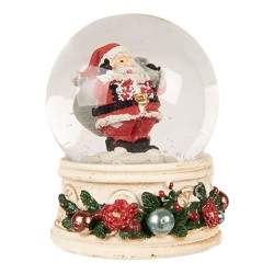 Clayre & Eef Palla di neve Ø 5x6 cm Beige Vetro
