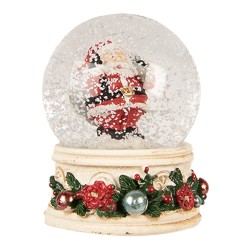Clayre & Eef Palla di neve Ø 5x6 cm Beige Vetro