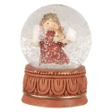 Clayre & Eef Palla di neve Ø 5x7 cm Rosso Vetro