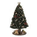 Clayre & Eef Musikbox Weihnachtsbaum Ø 13x23 cm Grün Kunststoff