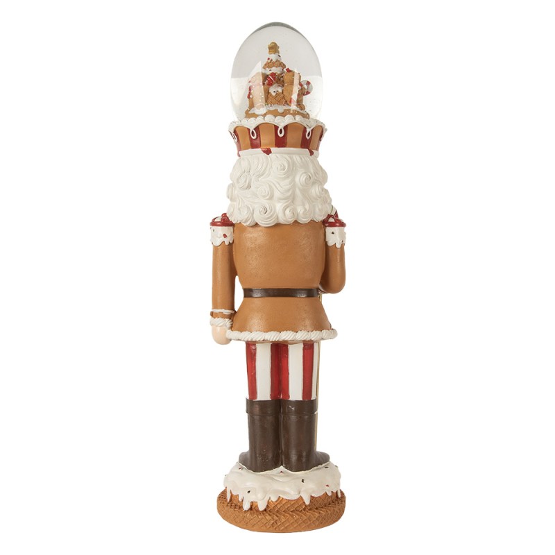 Clayre & Eef Décoration de Noël avec lumières LED et musique Casse-noisette 14x13x48 cm Marron Plastique
