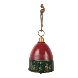 Clayre & Eef Décoration Sonnettes Ø 26x38 cm Rouge Métal