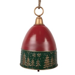 Clayre & Eef Décoration Sonnettes Ø 26x38 cm Rouge Métal