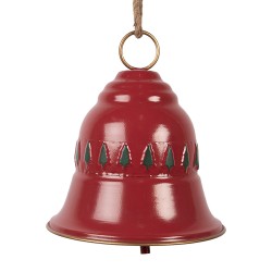 Clayre & Eef Dekoration Klingel Ø 23x25 cm Rot Metall