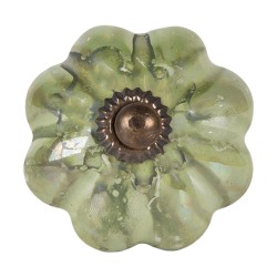 Clayre & Eef Türknauf Ø 4x4 cm Grün Keramik