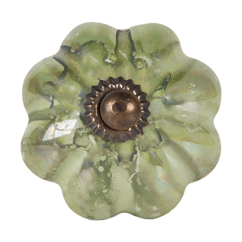 Clayre & Eef Pomello Ø 4x4 cm Verde Ceramica