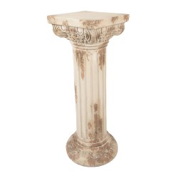 Clayre & Eef Table de plante 35x35x92 cm Beige Céramique