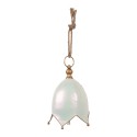 Clayre & Eef Decoratie Hanger Bel Ø 19x26 cm Wit Metaal
