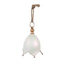 Clayre & Eef Decoratie Hanger Bel Ø 16x22 cm Wit Metaal