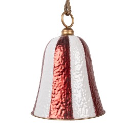 Clayre & Eef Decoratie Hanger Bel Ø 28x39 cm Rood Metaal