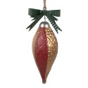 Clayre & Eef Pendentif de décoration 15x12x36 cm Rouge Métal