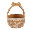 Clayre & Eef Decoratie Mand Ø 15x21 cm Bruin Keramiek