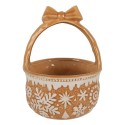 Clayre & Eef Decoratie Mand Ø 15x21 cm Bruin Keramiek