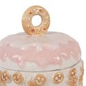Clayre & Eef Voorraadpot Deksel Ø 18x18 cm Wit Keramiek