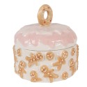 Clayre & Eef Voorraadpot Deksel Ø 18x18 cm Wit Keramiek