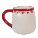 Clayre & Eef Mok 375 ml Wit Keramiek Sneeuwvlokken