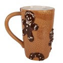 Clayre & Eef Tasse 575 ml Braun Keramik Pfefferkuchenmann
