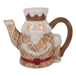 Clayre & Eef Theepot Notenkraker 900 ml Bruin Keramiek