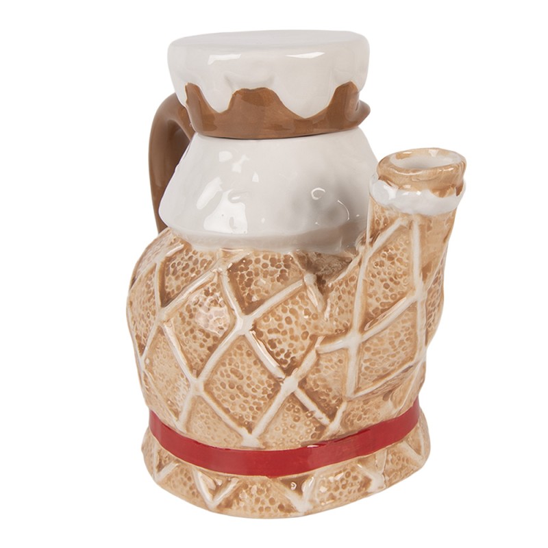 Clayre & Eef Theepot Notenkraker 900 ml Bruin Keramiek