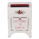 Clayre & Eef Christmas Decoration Figurine Mailbox 20x14x30 cm White Metal
