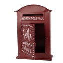 Clayre & Eef Kerstdecoratie Beeld Brievenbus 23x8x34 cm Rood Metaal