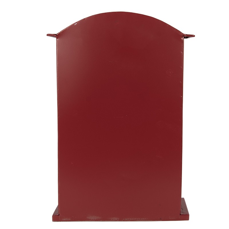 Clayre & Eef Kerstdecoratie Beeld Brievenbus 23x8x34 cm Rood Metaal