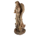 Clayre & Eef Image de décoration Ange 38x27x79 cm Beige Matériau céramique