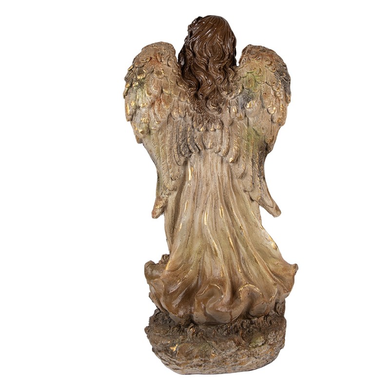 Clayre & Eef Image de décoration Ange 38x27x79 cm Beige Matériau céramique