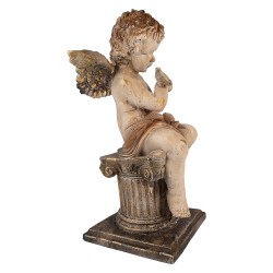 Clayre & Eef Decorative Figurine Angel 30x30x60 cm Beige Ceramic material