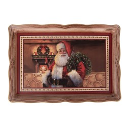 Clayre & Eef Tablett 31x22x2 cm Braun Kunststoff
