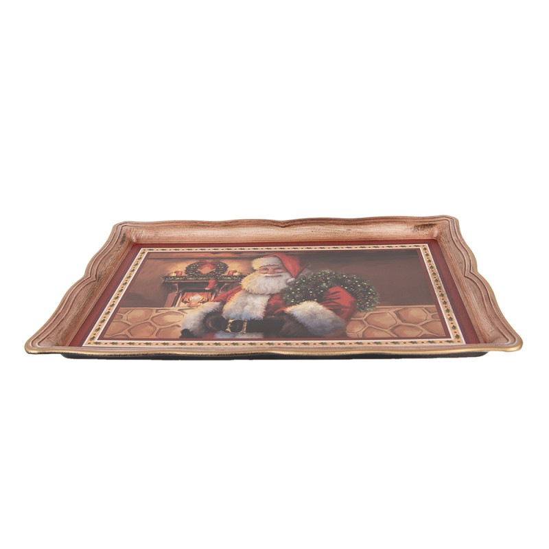 Clayre & Eef Tablett 31x22x2 cm Braun Kunststoff