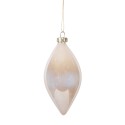 Clayre & Eef Boule de Noël Ø 7x13 cm Beige Verre