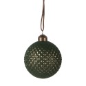 Clayre & Eef Kerstbal Ø 8x9 cm Groen Glas